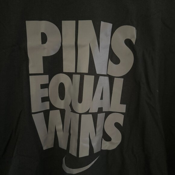 Nike Wrestling "Pins Equal Wins" Tee T-Shirt Graphic Athletic Black Men's XL NEW - Picture 2 of 7